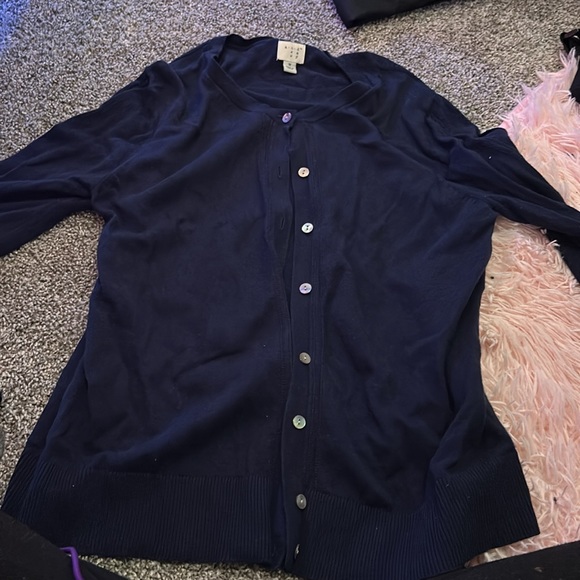 Navy blue cardigan and eawy size medium - Picture 1 of 2